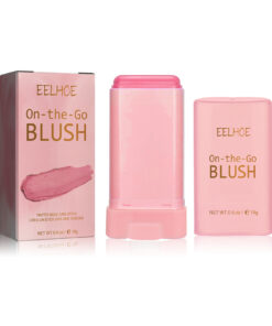 Blush Stick, Brightening Primer Solid Contouring Natural Nude Makeup Waterproof Lightweight Multi-Functional Blush Stick