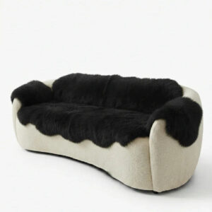 Genuine Black Sheepskin Couch Cover for Dogs — Natural Sofa Protector (Plastic-Free)