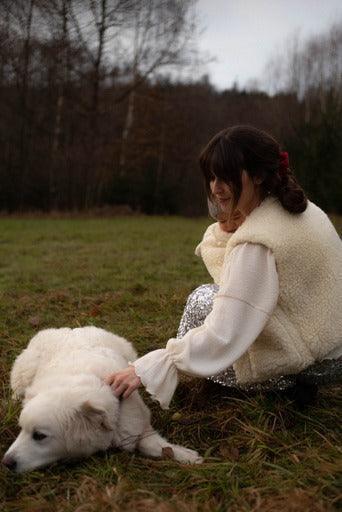 Woolen Woman's Vest - Light grey - Image 4