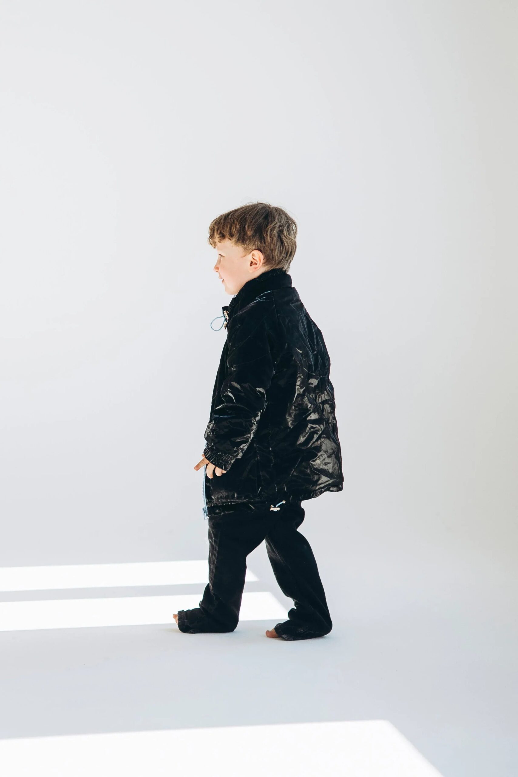 Kid’s Wool Puff Jacket – Black – Natural, Non-Toxic & Insulated with 100% Wool