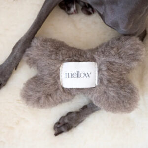 Natural Woolen Dog Toy - Bone - Beige