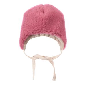 Alternative view of Pink Bear Woolen Baby Hat