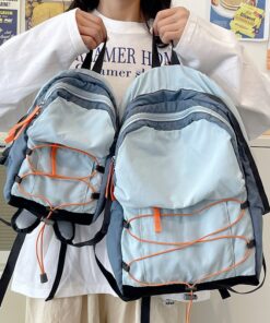 Outdoor-Rucksack mit Kordelzug Mini-Tasche leicht und vielseitig Wandertasche Damen leichter Reise-Rucksack