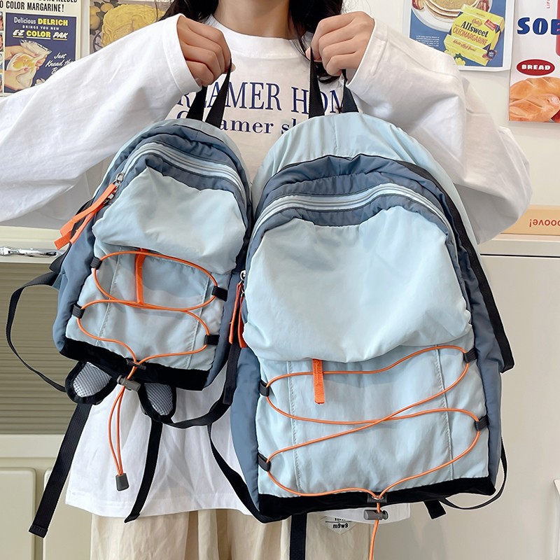 Outdoor-Rucksack mit Kordelzug Mini-Tasche leicht und vielseitig Wandertasche Damen leichter Reise-Rucksack
