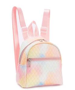 Alternative view of Grenzüberschreitender Außenhandel Hot Selling Rucksack Damenregenbogen Mehrfarbig PU Gesteppter Mini-Rucksack Mode Freizeit High-End-Schultasche