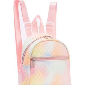 Alternative view of Grenzüberschreitender Außenhandel Hot Selling Rucksack Damenregenbogen Mehrfarbig PU Gesteppter Mini-Rucksack Mode Freizeit High-End-Schultasche