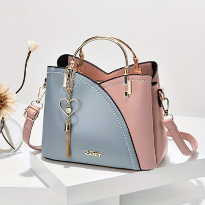 Damentasche 2025 neue trendige Handtasche Koreanische Version Kontrastfarbe große Kapazität Mode Schulter-Crossbody-Tasche Einteiler Dropship