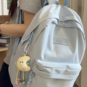 2025 Schultasche für Highschool-Schüler Mädchen Junior High School Studentin College-Stil-Rucksack Einfarbiger College-Student Einfacher und vielseitiger Rucksack