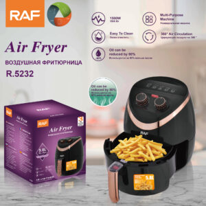 RAF-Europäischer Airfryer Heim-Großkapazitäts-Multifunktions-Smart-Pommes Pommes große automatische Fritteuse 5,8L