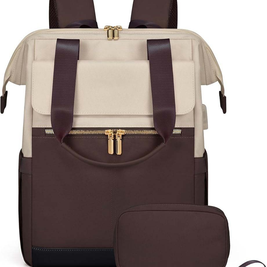 Spot Factory grenzüberschreitender einfacher Damen-Reiselaptop mit großem Gepäck und Kontrastrucksack