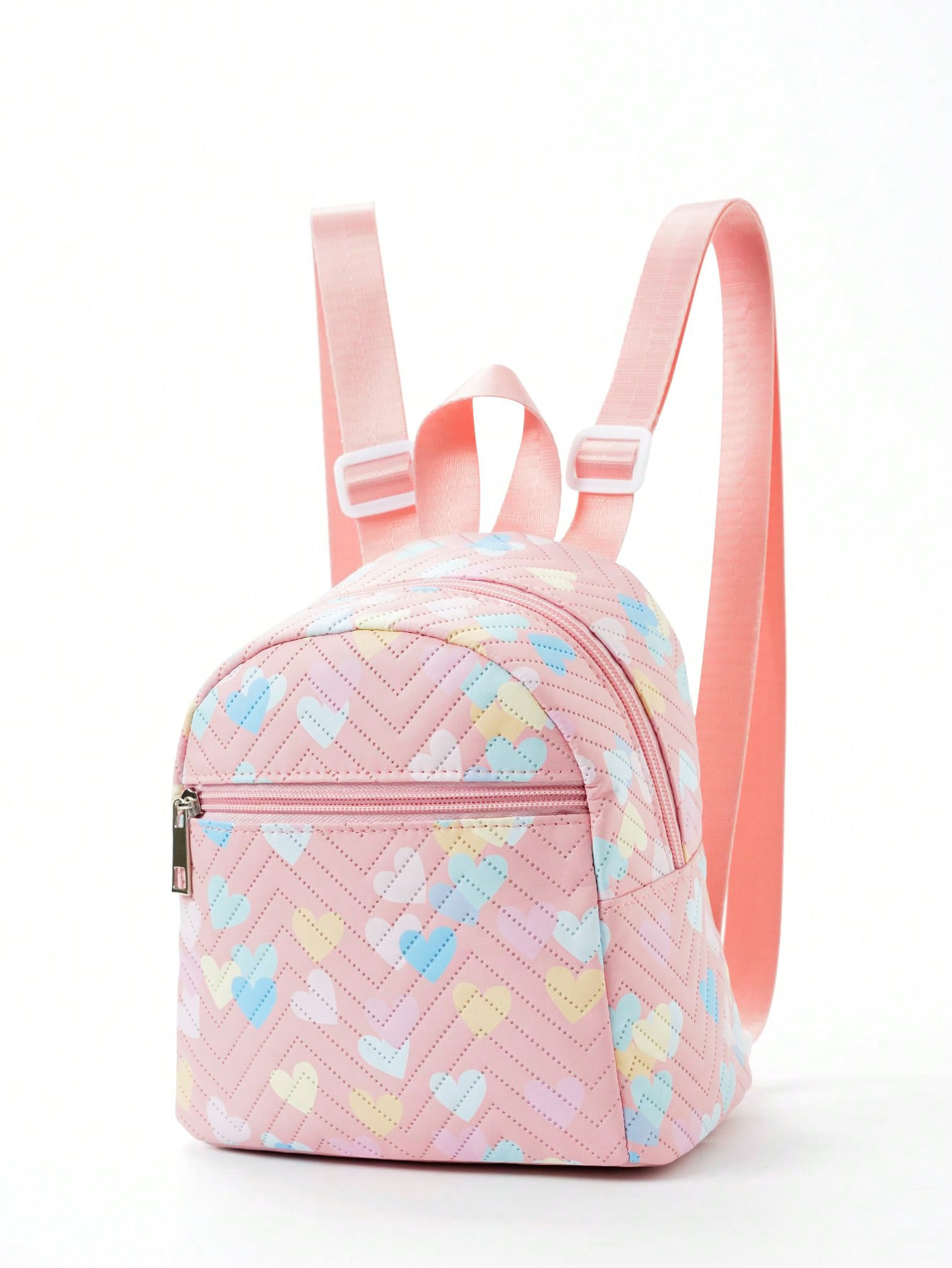 Grenzüberschreitender Außenhandel Hot Selling Rucksack Damenregenbogen Mehrfarbig PU Gesteppter Mini-Rucksack Mode Freiz
