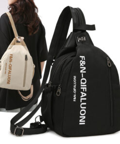 Alternative view of Grenzüberschreitende Damentasche, multifunktionaler Rucksack, Canvas-Brusttasche, Einschulter-Crossbody-Tasche, mehrfachfache Freizeittasche mit großem Kapazitätsvolumen