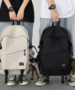 INS-Rucksack für Männer – einfacher und vielseitiger Großraum-Freizeitreise-Rucksack weiblicher Mittelstufenschüler Schultasche