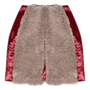 Woolen Women's Short Skirt - Beige