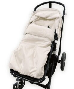 White Natural Sheepskin Stroller Sleeping Bag