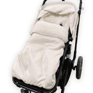 White Natural Sheepskin Stroller Sleeping Bag