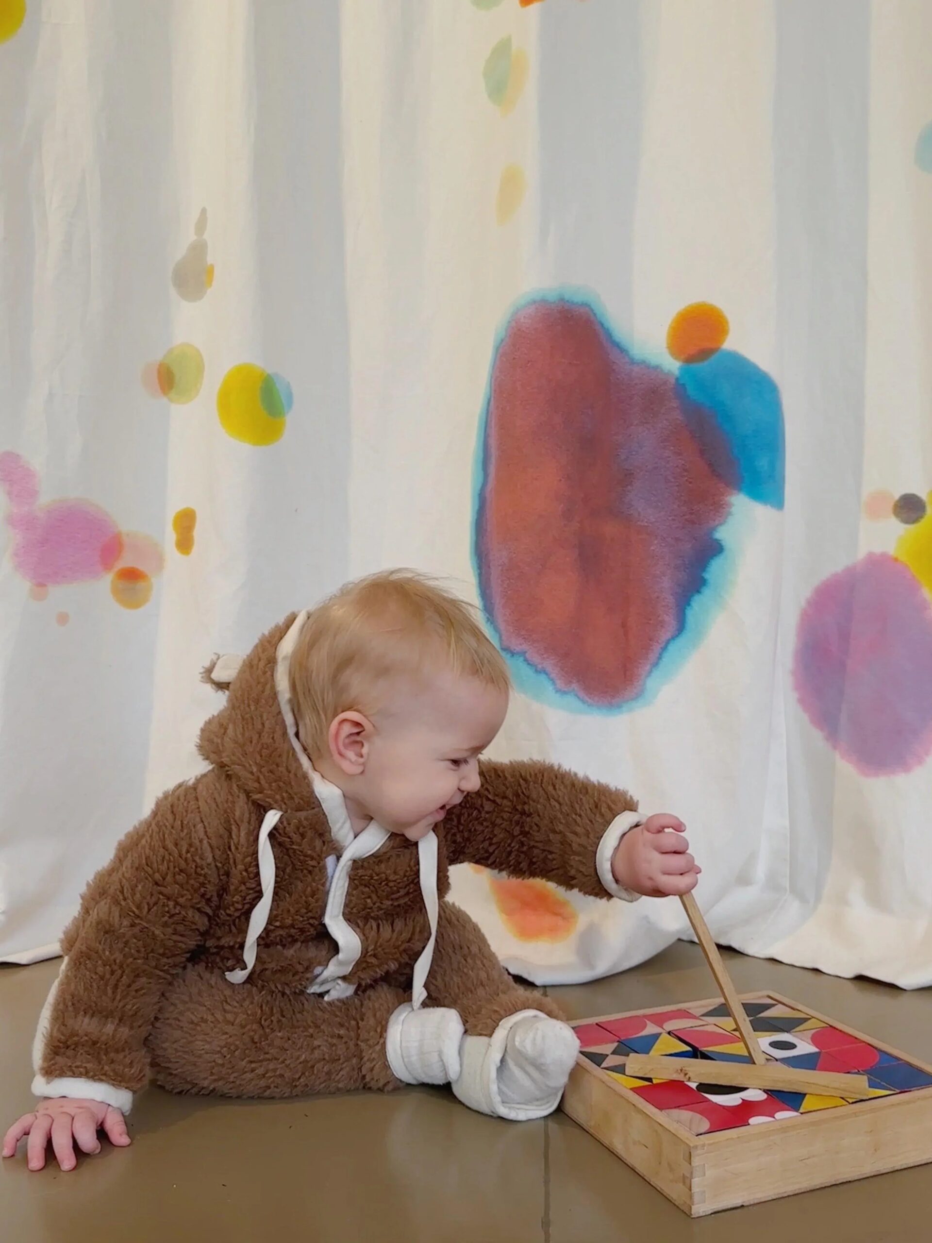 Baby/Kid Virgin Wool Overall – Brown