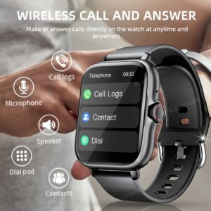 Alternative view of New Full-touch Large-screen Smartwatch - USB Rechargeable, Supports Wireless Calls/dial/message Reminders, Multiple Sports Modes, Remote and Music, with Stainless Steel Strap, the Perfect Gift for Family and Friends, for iPhone and Android