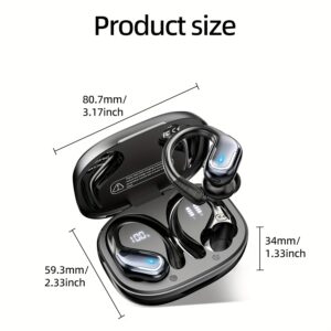 Alternative view of LIFEBEE Wireless Sport Earbuds with Mic | In-Ear Headphones with LED Display, Mini Charging Case, No Jack, Type-C Port Charging, Battery Capacity, Plastic Material