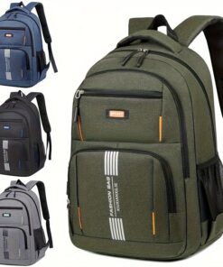 Men'S Backpack with Multiple Compartments, Large Capacity, Stylish for Travel, Suitable for Laptops, And Perfect for Commuting Or School