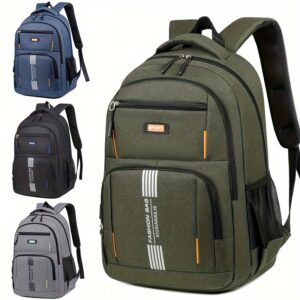 Men'S Backpack with Multiple Compartments, Large Capacity, Stylish for Travel, Suitable for Laptops, And Perfect for Commuting Or School
