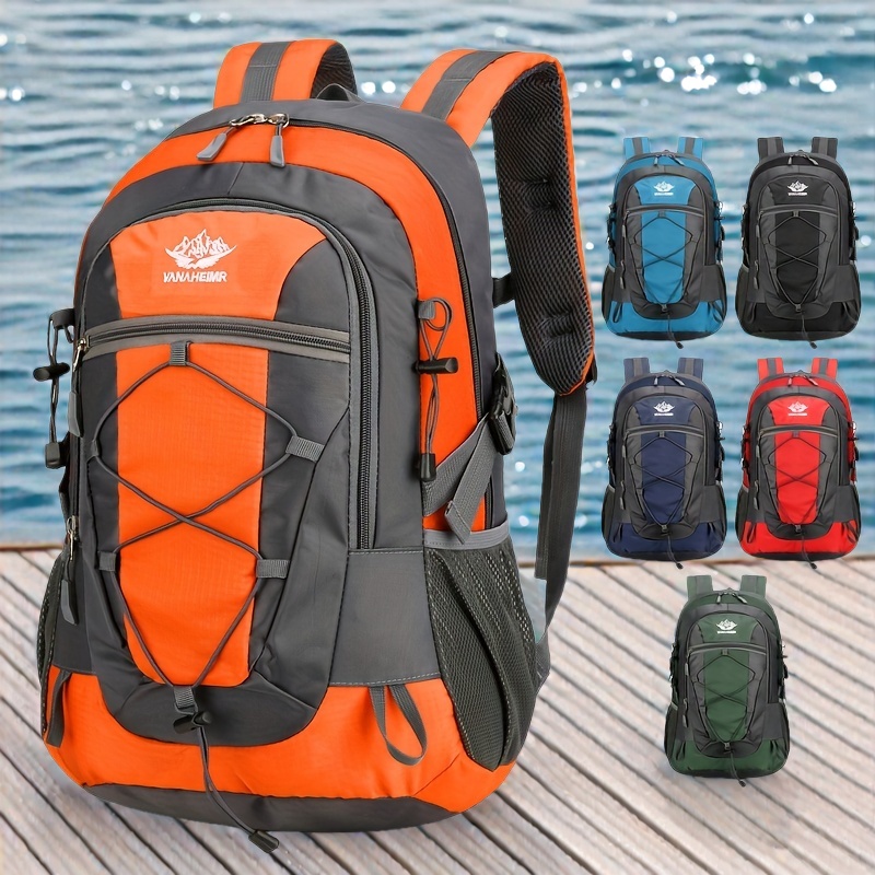Multi functional outdoor moutaineering bag, lightweight travel hiking luggage storage backpack, can fix hiking poles