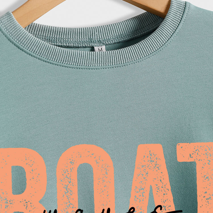 Amazon, unabhängige Seite, Mode, Boot Sun, Lake Waves, Herbst/Winter, neuer Sweatshirt für Frauen, vielseitiger Stil