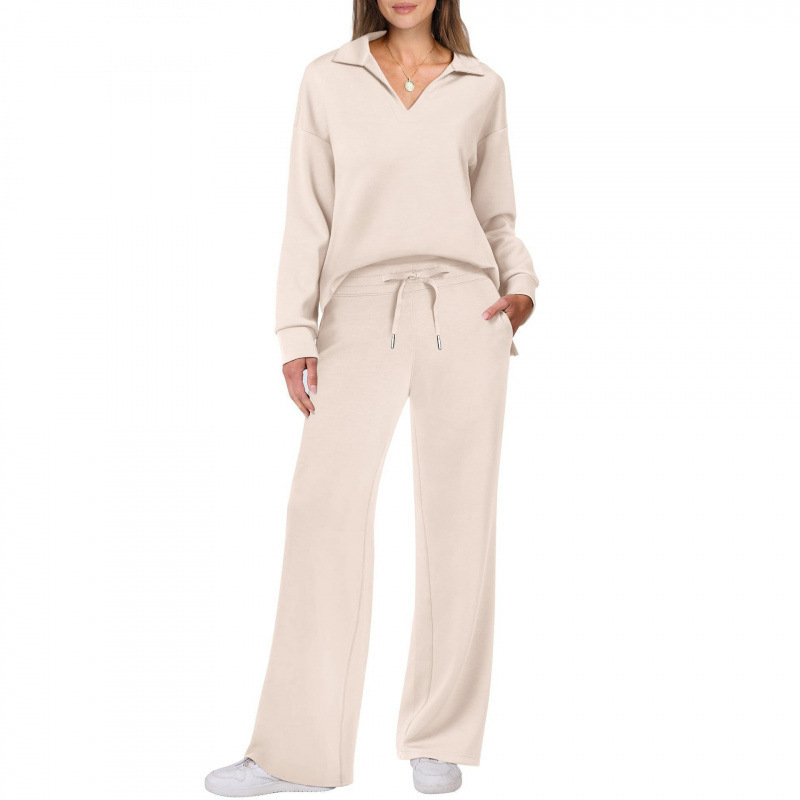 Amazon Europäischer und amerikanischer Frühling & Herbst Neue Mode Freizeit Damen mit Langarm, Kordelzug Einfarbiges