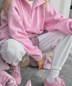 Alternative view of Französischer minimalistischer Lazy Fashion Damen-Sportpullover, 2026 Herbst/Winter neues Nischenoberteil für einfarbige Oberbekleidung