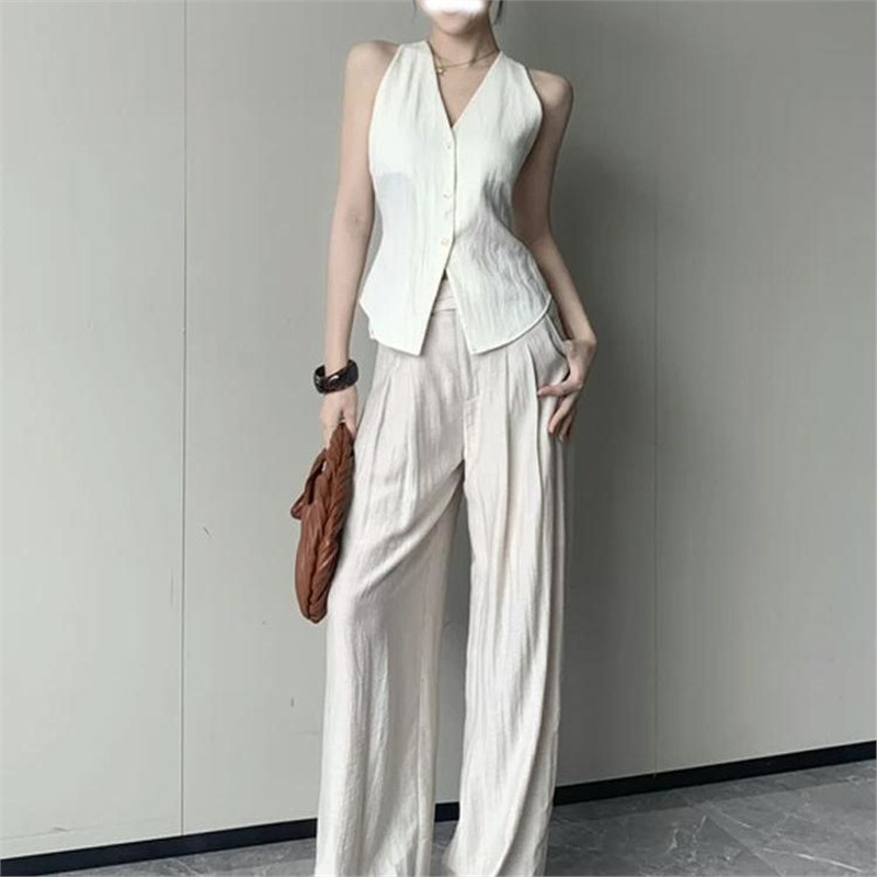 Elegante Weste für Frauen, Sommer-Oberbekleidung, 2025 neues slim-fit, modisches ärmelloses Oberteil für den Sommer, dünner Stil - Image 4