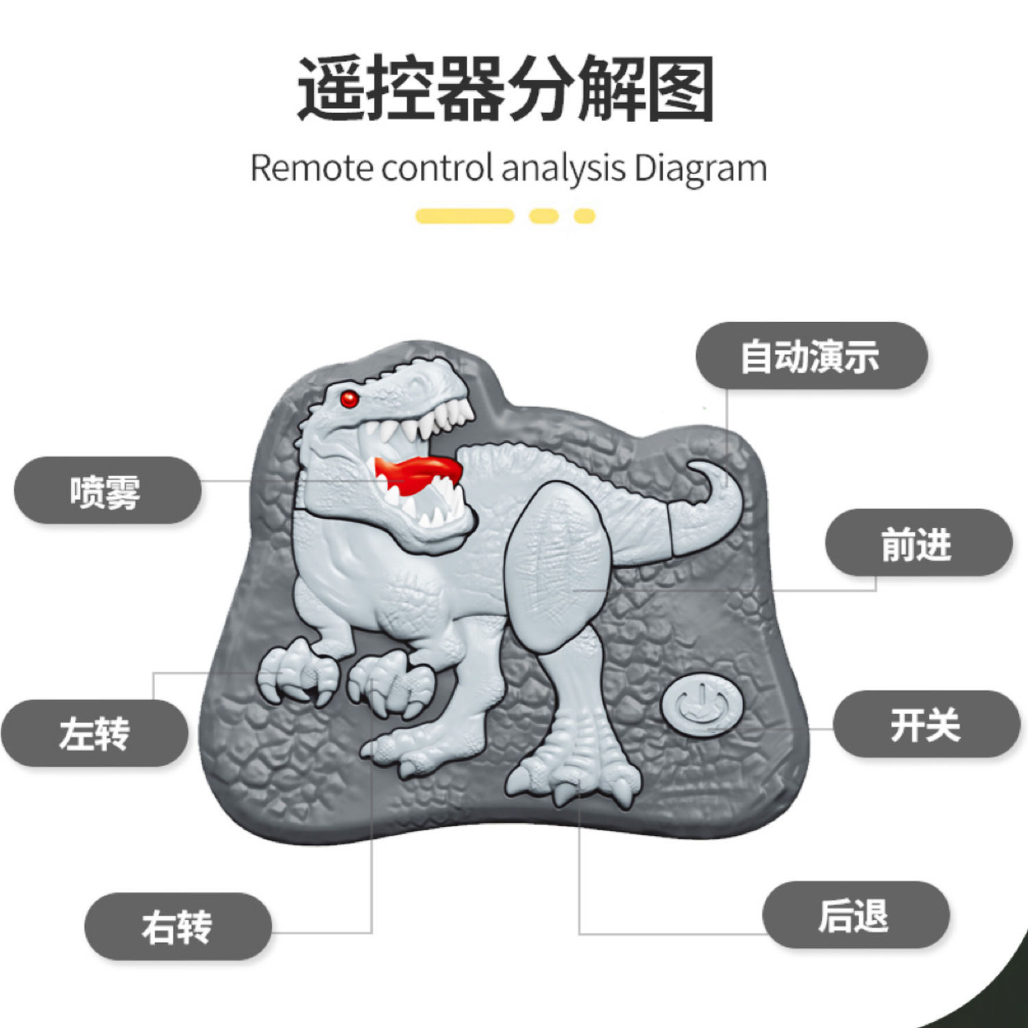 Kinder, ferngesteuerte Dinosaurier-Spielzeugsimulation, elektrisches Gehen und Rufen, Raptor-Junge, Jurassic bewegt Tyrannosaurus rex - Image 5