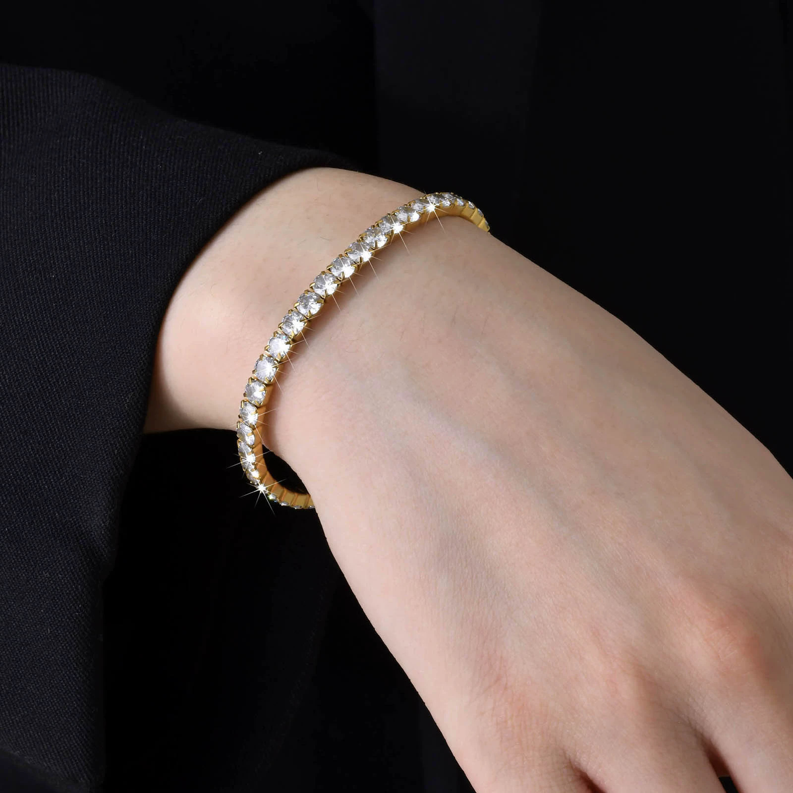 Full Diamond Tennis Bracelet Jewelry - Image 3