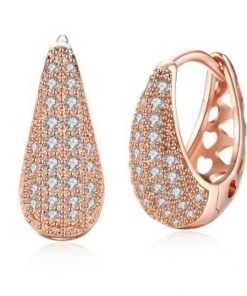 European and American style hollowed out diamond inlaid K gold zircon ear clip accessories