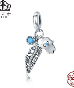 Avelle S925 Fashion Sterling Silver Charm Popular Feather New Hemian Style Silver Bead Accessories Y SCC880