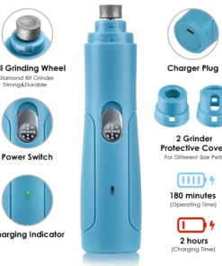 Alternative view of Pet Nail Grinder Rechargeable USB Dog Nail Clippers Painless Electric Cat Paws Nail Cutter Grooming Trimmer Tools Scissors File