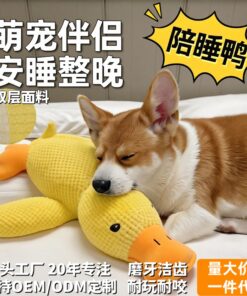 Hundespielzeug, haltbare Kauwerkzeuge für Haustiere, Selbsthilfe, Bohrung, Lautstärke, Corgi, Welpe, Plüsch-Ente, Zähneknirschen, Zähneknirschen