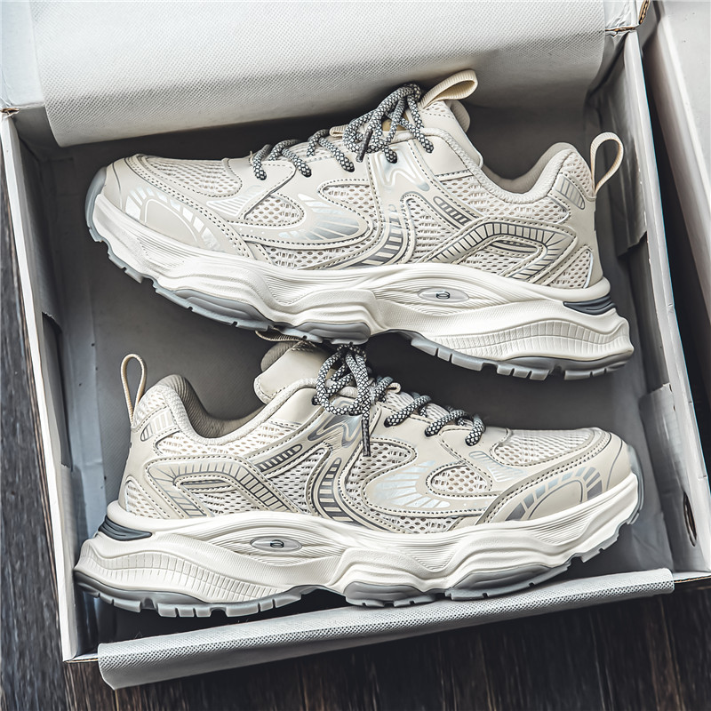Putian Herrenschuhe 2026 Neue Herbst-atmungsaktive, trendige Freizeitsportschuhe Herren-Mesh-Laufschuhe zur Größenerhöhung des Vaters - Image 3