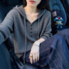 Koreanischer High-Neck, Lazy-Style Pullover-Stricktop für Herbst/Winter 2026 Neues Taillen-Warmth-Slimming Baselayer Top NIS
