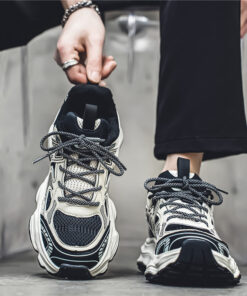 Alternative view of Putian Herrenschuhe 2026 Neue Herbst-atmungsaktive, trendige Freizeitsportschuhe Herren-Mesh-Laufschuhe zur Größenerhöhung des Vaters