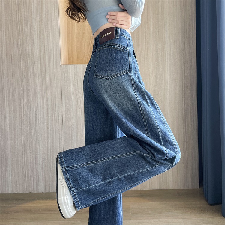 Birnenförmige, weite Jeans für Damen, Winter 2025, super stylische, hoch taillierte, lockere Hosen mit geradem Bund
