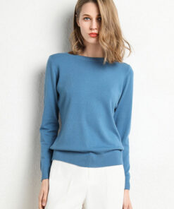 Alternative view of Herbst- und Winter-Strickpullover mit Crewneck für Damen, Basislage, vielseitiger modischer grenzüberschreitender Pullover, Dropshipping