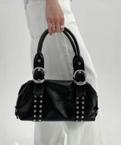 Alternative view of Y2K Millennium Hot Girl Nischendesign Vintage, personalisierte, genietete Handtasche Boston Kissentasche Damen Achseltasche