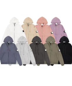 Alternative view of Grenzüberschreitende korrekte Version Stone Sitongdao einfarbiger Kapuzenpullover mit Fleece gefüttertem Sweatshirt mit Mikroabzeichen für Männer und Frauen