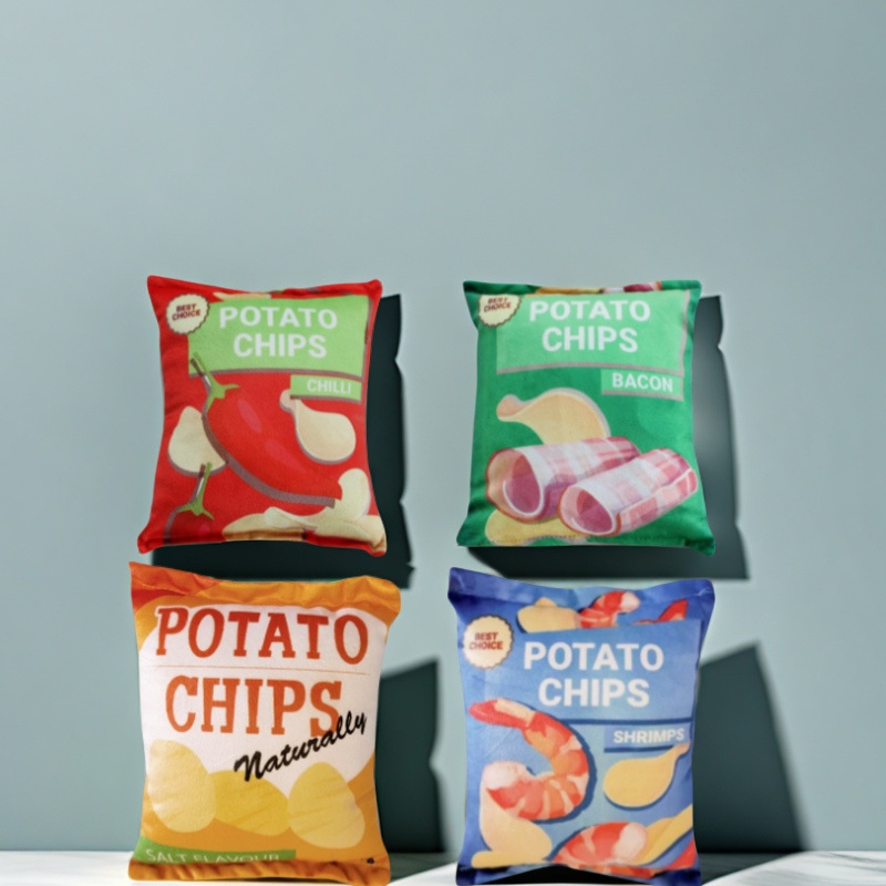 Neue Haustier Sound Spielzeug Hund Spielzeug Ring Papier Kartoffelchips Beißen Zähne Reinigung Plüsch Spielzeug Spot Großhandel - Image 2