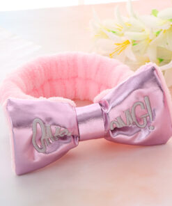Cute Letters Bow Hair Band Girls Makeup And Face Wash Hair Band