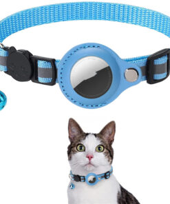 Alternative view of Reflective Collar Waterproof Holder Case For Airtag Air Tag Airtags Protective Cover Cat Dog Kitten Puppy Nylon Collar