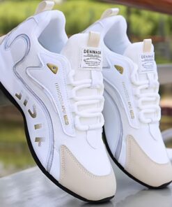 Alternative view of Fashion Colorblock Lace-up Sneakers For Men Breathable Low-top Dad Shoes Running Walking Sports Shoes