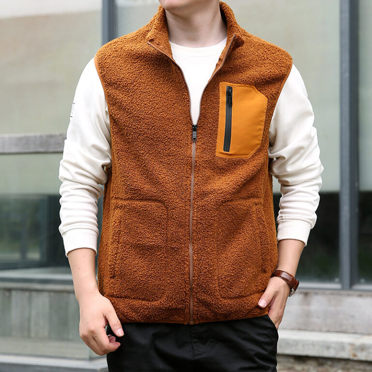 Fashionable Fleece-lined Vest For Men