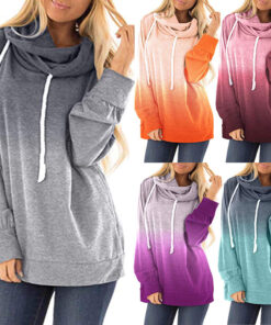 Two-colored fashion hoodies for women