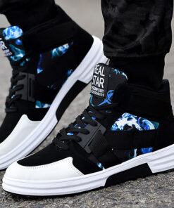 Camouflage High-Top Lace-Up Shoe